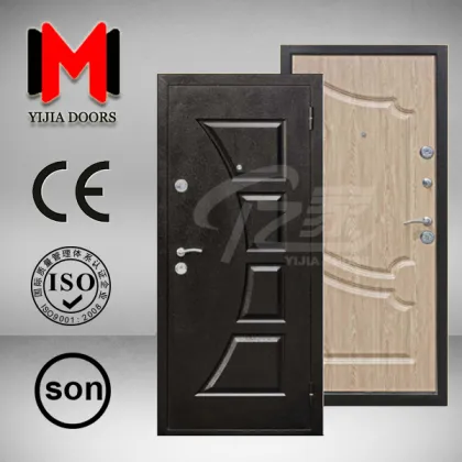 YIJIA STEEL WOODEN ARMORED DOOR, RUSSIA DOOR, DECORATIVE STEEL DOOR,YJRH48