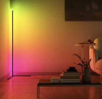 Modern Minimalist Line Remote Control LED Floor Lamp