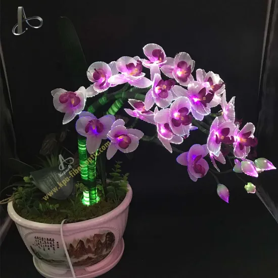 Purple Fiber Optic Flower Lamp LED Light for Living Room Decor