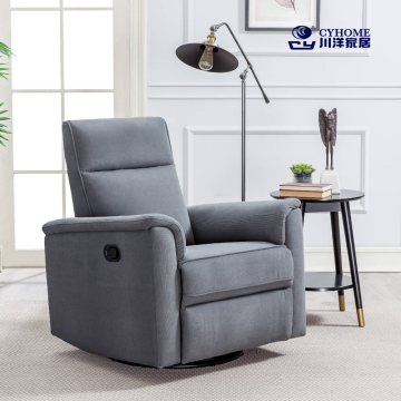 Premium-Liegesofa aus grauem Stoff mit manueller Verstellung