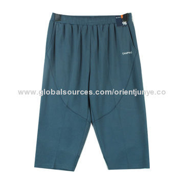 Men's sports shorts with logo print, elastic and drawing string waistband