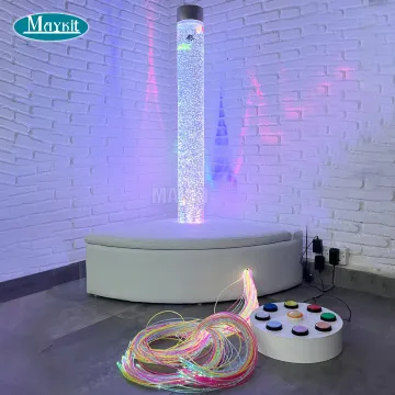 Modern RGB Controller LED Fiber Optic Lights Bubble Water Tube Acrylic Decoration