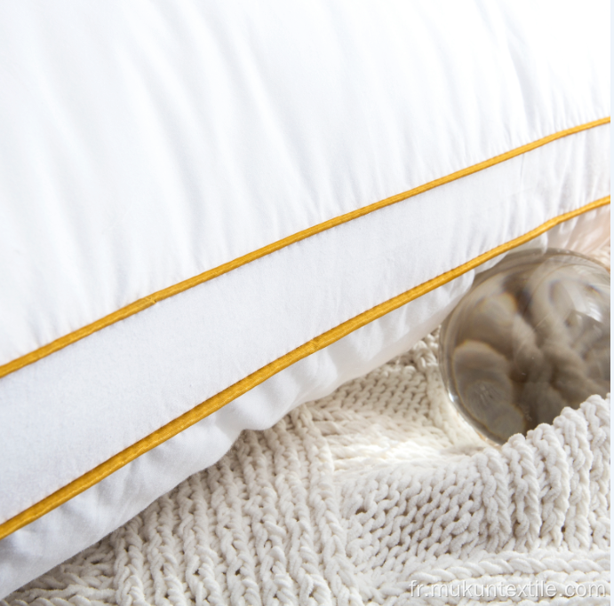 Custom Logo hotel oreiller blanc creux avec sac