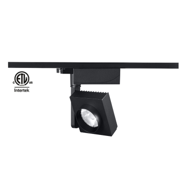 Rubik Series ETL Certified LED Track Light - Adjustable 30W Black/White Spotlight