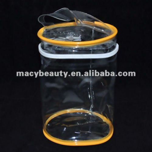 Transparent Cylinderical PVC Cosmetic Bag