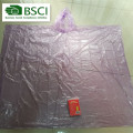 one-time used PE plastic rain poncho