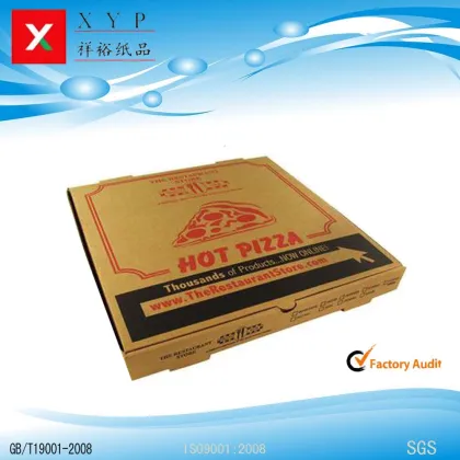 hot sale corrugated paper pizza box for fast food