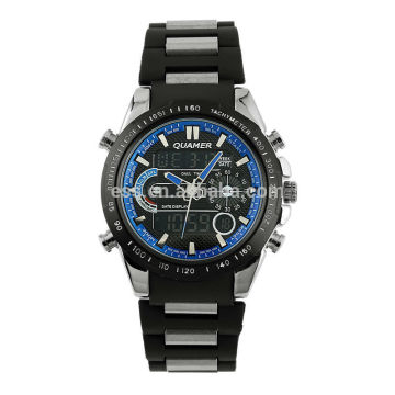 New Black & Blue Silicon Material Men Watches For Sport