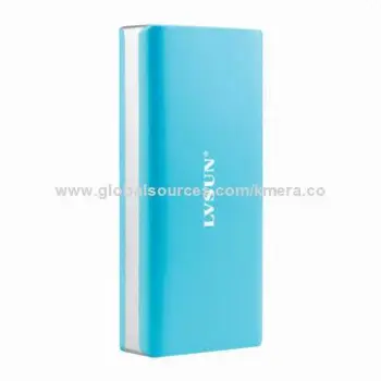 External Battery Charger, 10,000mAh High-capacity/Dual-USB Output/LED Flashlight/2.4A Current