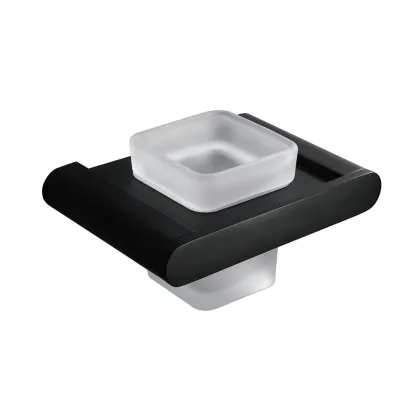 Bathroom Accessories Pure Brass Black Toothbrush Cup Holder