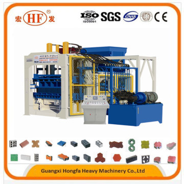 Qt12-15D Honfa Brand Automatic Hydraulic Pressure Vibration Cement Concrete Block Making Machine
