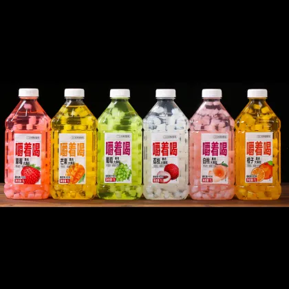 Fruit drinks with large fruit grains