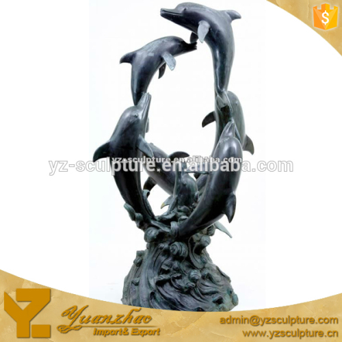 Casting bronze dolphin water fountain GBFN-D011