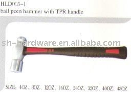 Ball peen hammer with TPR handle