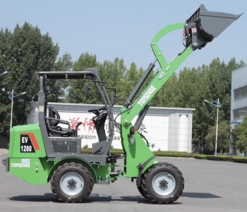 Mini carregador de frente articulado para venda - carregador de roda pequena elétrica de 1 tonel