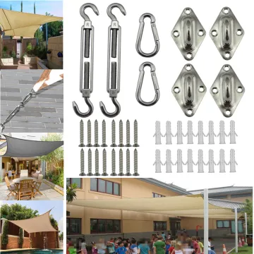 Heavy Duty Marine Grade Stainless Square Sun Shade Sail Hardware Kits