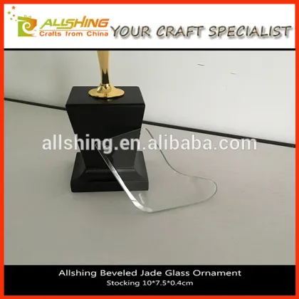 Promotional Beveled Jade Glass Wedding Heart Ornament /Blank heart jade glass ornament