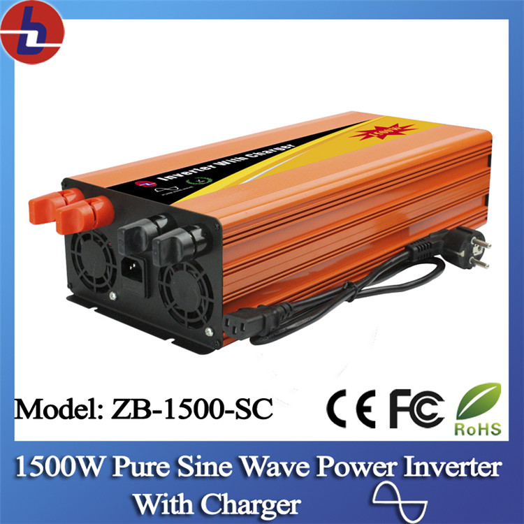 1500W DC to AC Pure Sine Wave Power Inverter with Charger