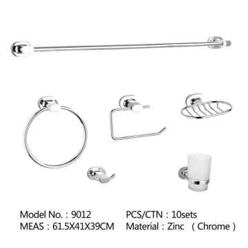 Wall Mounted Zinc Alloy Chromed Bathroom Accessories Sets