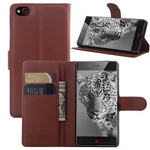 New Arrival Flip Stand Wallet PU Leather Case Cover for ZTE Nubia Z9 Mini Case