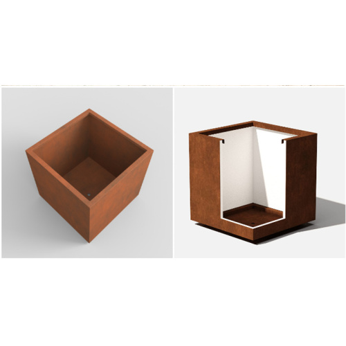 Outdoor Garden Metal Planter Corten Steel Flower Pot