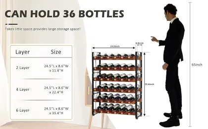 HaiYang Stackable 36 Bottle Wine Rack
