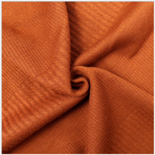 Durable Caramel Colour Knitted Jacquard Women Fabrics