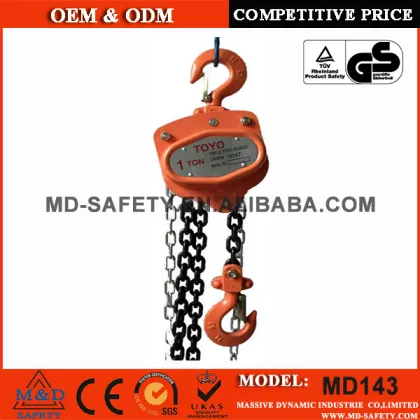 High quality 0.5t-50t kyoto chain block /toyo chain block