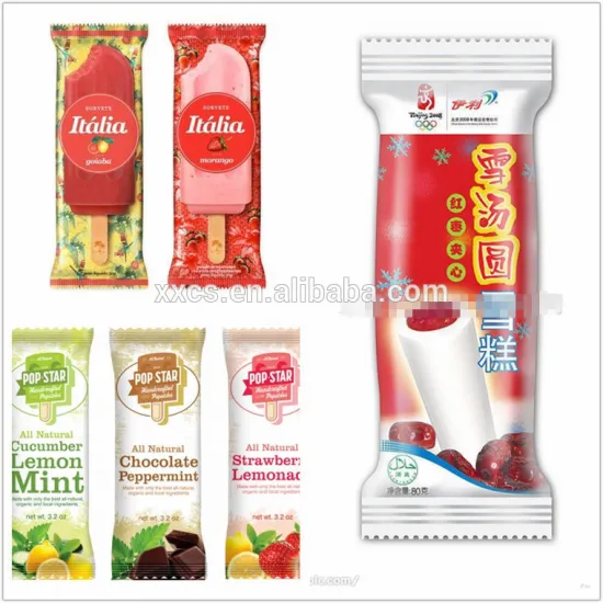 Top grade heat seal printed plastic ice lolly bags