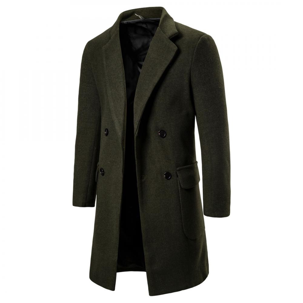 Wool Coat Mens Double Breasted