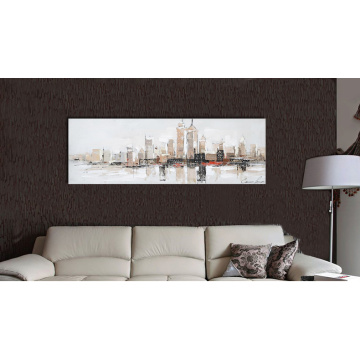 City Skyline Handmade Oil Painting