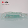 Transparent wedding glass charger plates wholesale plate set