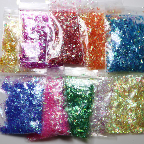 500g kolorowe błyszczące płatki do paznokci z papieru cukrowego cekiny zabawki dla dzieci szlam wypełniacz błoto materiał dekoracyjny akcesoria