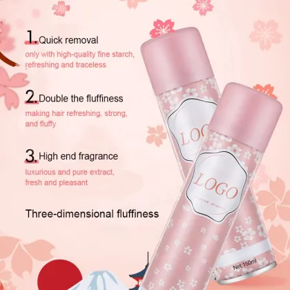 Private Label Factory Refreshing Free Washing Fluffy Hair Dry Shampoo Spray