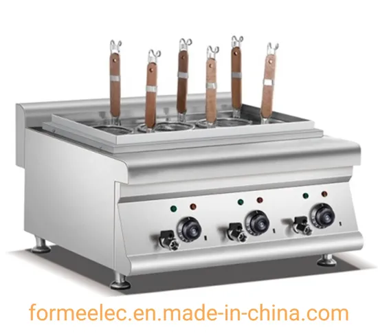 Desktop Electric Cooking Noodles Machine 6-Basket Noodle Cooker Countertop Electric Pasta Cooker