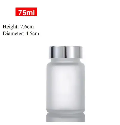 Anti-Slip Glass Health Bottle for Drug Packaging