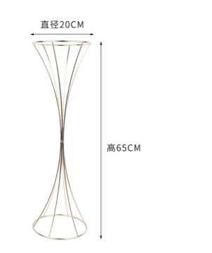 Beaded Gold Wedding Centerpiece Metal Flower Stand for New Arrival Wedding Event Table Decoration
