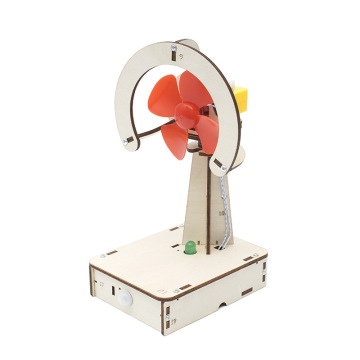 DIY Wooden STEM Puzzle: Body-Sensing Moving Head Fan - An Educational Toy for Teenagers