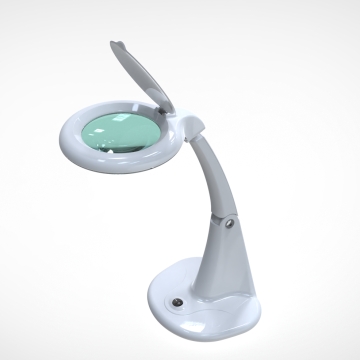 Adjustable LED Clamp Lamp with Magnifier for Workspace