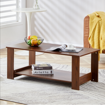 modern tea table design Modern Coffee Table with Double Layer Supplier