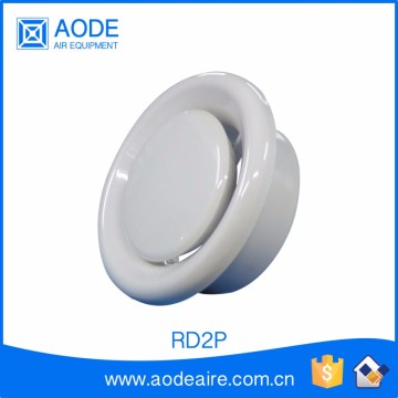 Plastic PP exhaust modular round air vent diffuser for air conditioner grille, RD2P return diffuser hvac ducting