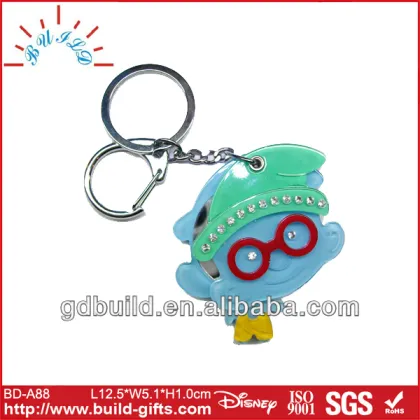 acrylic Skullcandy cosmetic mirror keychain