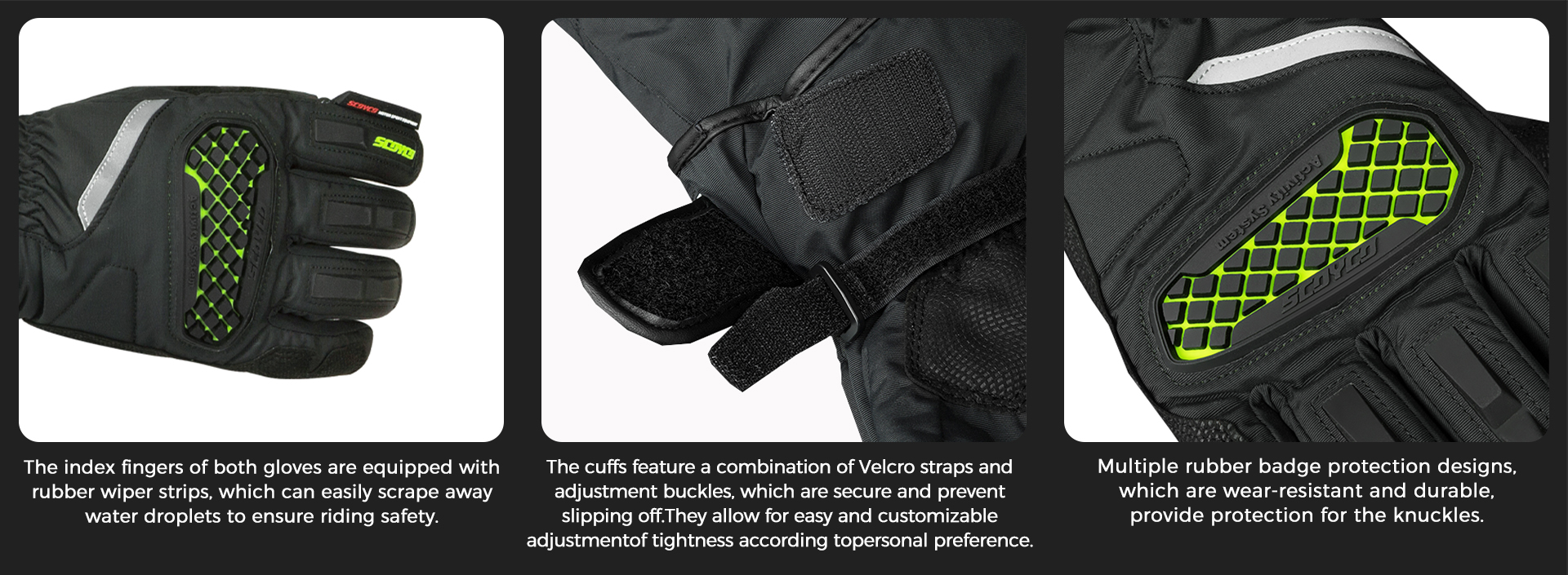 reflective cycling gloves