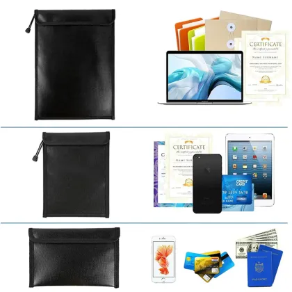 Waterproof Fireproof Money Card Cash Document Bag