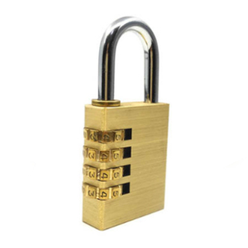 Safe Heavy Brass Combination Padlock for Luggage - 4 Digit Small Padlock