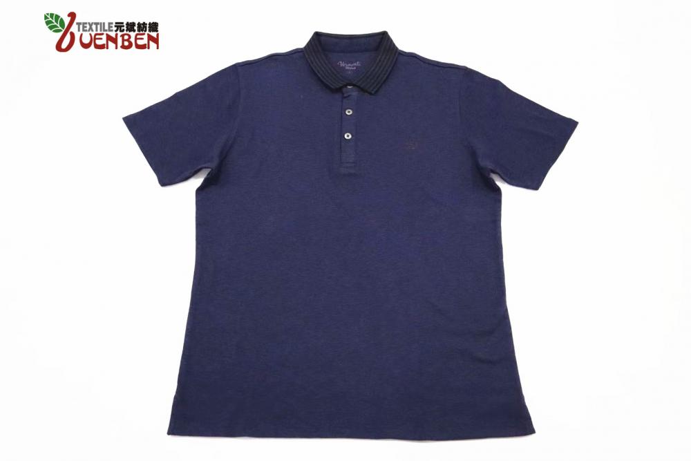 Camiseta para hombre de punto liso con cuello normal