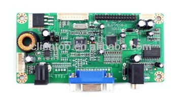 Electronic TFT LCD VGA+Audio controller PCB board supports PC-RGB function for panel size 14 to 19 inch with lvds interfaces
