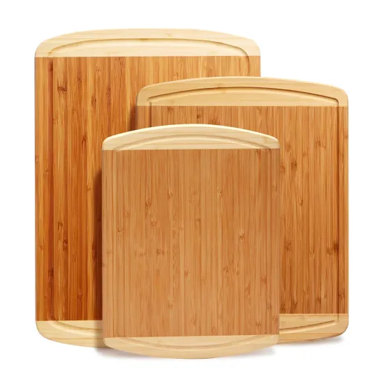 Multifunction Bamboo Blank Sublimation Shaped Unfinished Cutting Board Set