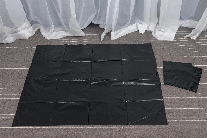 Wholesale HDPE Hand-Held Black Thickened Large Size Garbage Bag for Hotel