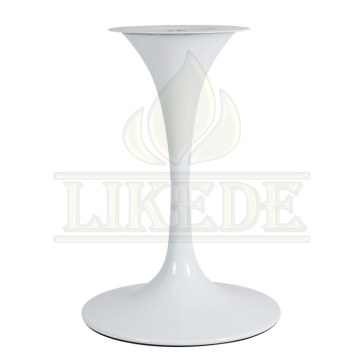 Newest White Iron Dining Table Base Trumpet Tulip Table Base